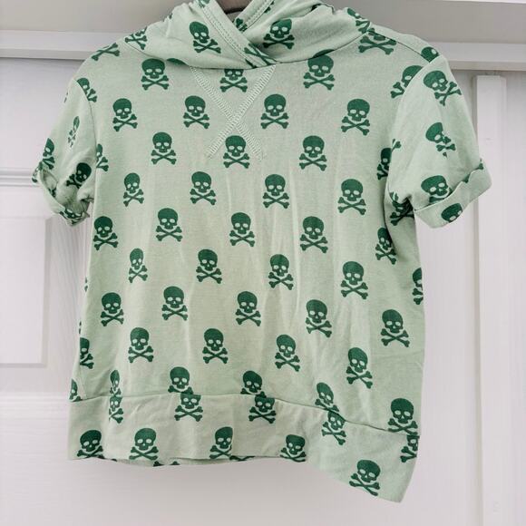 Kate Quinn Green Skulls 6-12 Months Bamboo EUC - Picture 1 of 3